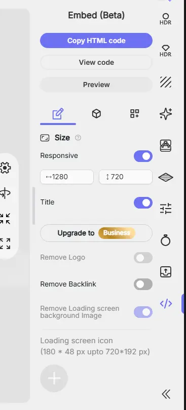 Embed-Setting